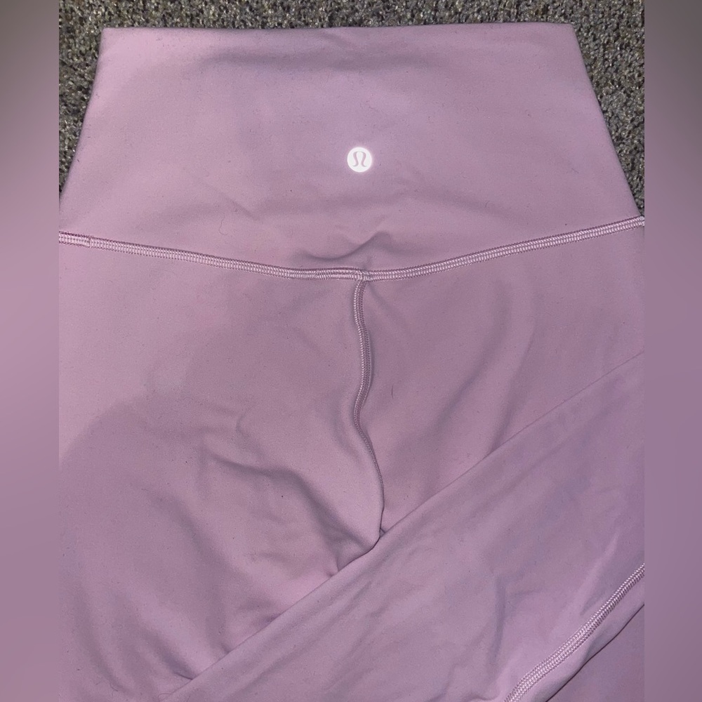 Lululemon pink peony wunder under leggings size 4, 25” length
